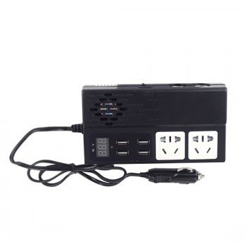 250W Car Inverter With Digital Display, DC 12V/24V To AC 220V 250W Car Inverter With Digital Display, DC 12V/24V To AC 220V