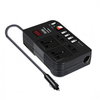 300W Car Inverter With Digital Display, DC 12V to AC 220V 300W Car Inverter With Digital Display, DC 12V to AC 220V