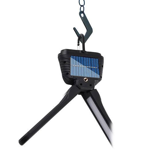 Handheld Solar Powered LED Flashlight With Hanging Hook