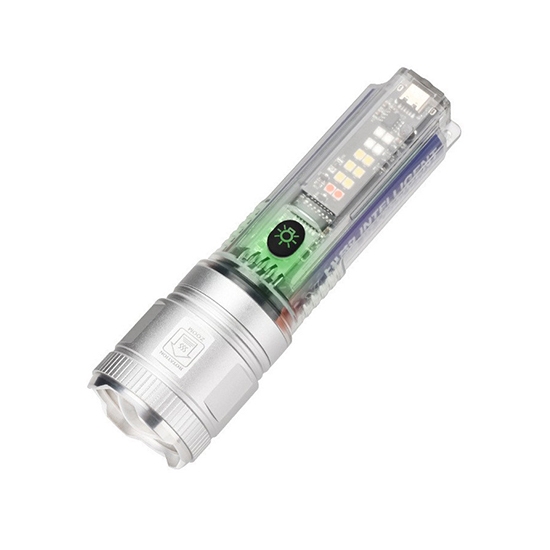 Waterproof Solar Flashlight With Ultra Bright White Laser