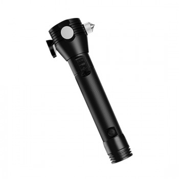 10 In 1 Emergency Solar Flashlight With Safety Hammer