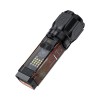 Solar Rechargeable Flashlight With Telescopic Zoom