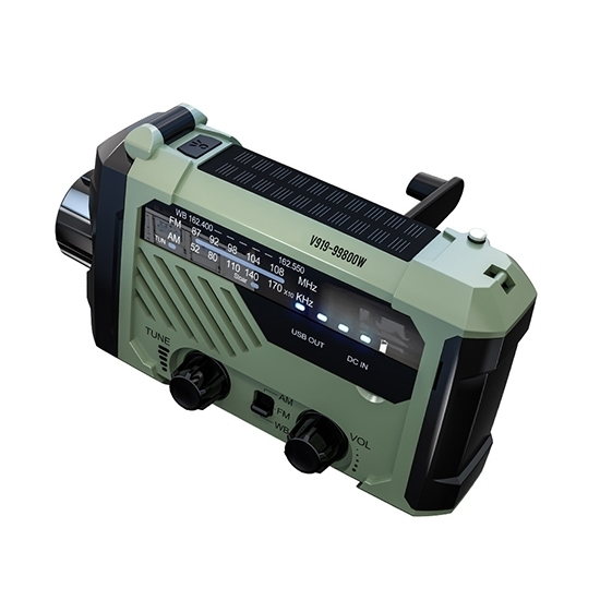 Emergency Solar Hand Crank Radio Flashlight