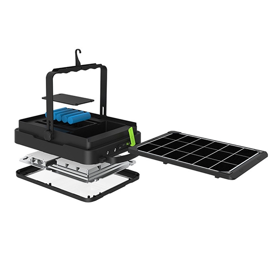 200W Solar Panel Flood Light For Outdoor And Emergency, 14000mAh