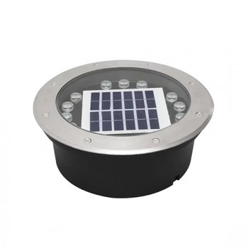 Outdoor 14 LED Solar In-Ground Light With Remote Control Outdoor 14 LED Solar In-Ground Light With Remote Control