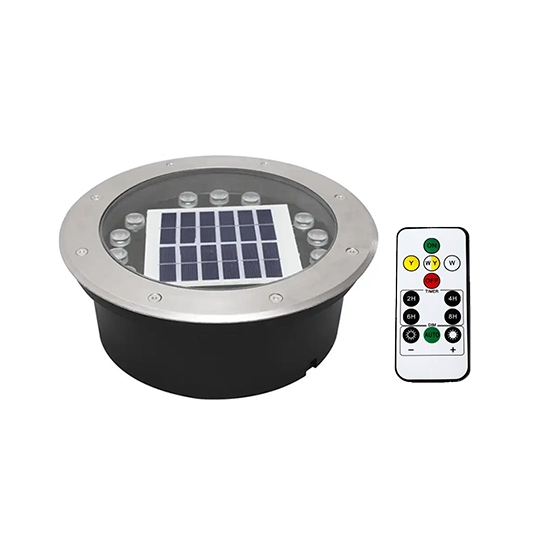 Outdoor 14 LED Solar In-Ground Light With Remote Control Outdoor 14 LED Solar In-Ground Light With Remote Control