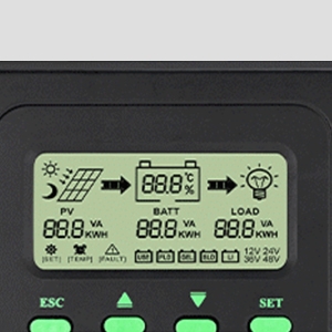 LCD display 100a mppt solar charge controller lcd display