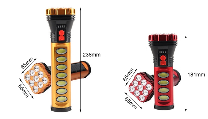 Multi-bead solar flashlight structure diagram