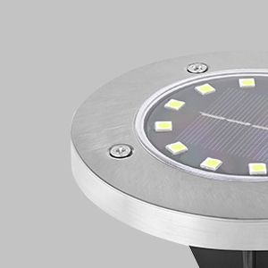 Stainless shell 12 Led solar in ground light stainless shell