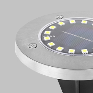 Stainless shell 16 Led solar in ground light stainless shell