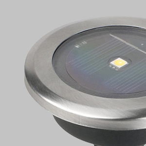 Stainless shell 1 Led solar in ground light stainless shell