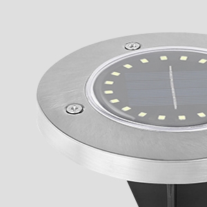 Stainless shell 20 Led solar in ground light stainless shell