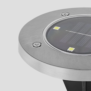 Stainless shell 4Led solar in ground light stainless shell