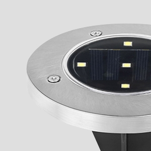 Stainless shell 5 Led solar in ground light stainless shell